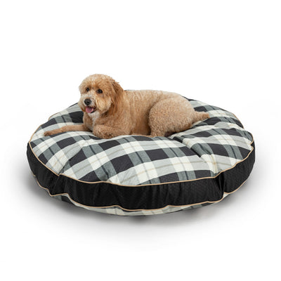 Pool & Patio - 35in Round - Medium - Barkley/Black Diamond/Birch Cord with dog