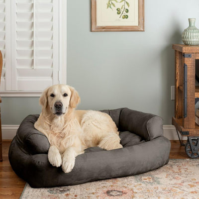 snoozer-pet-products-luxury-overstuffed-dog-sofa-dark-chocolate1 of 10
