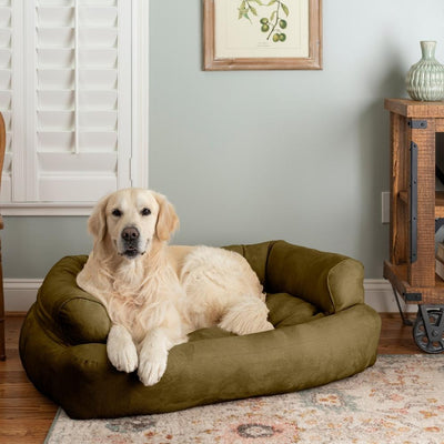 snoozer-pet-products-luxury-overstuffed-dog-sofa-olive_441223a0-4e68-4ab1-afc3-1db21747bf8e1 of 10